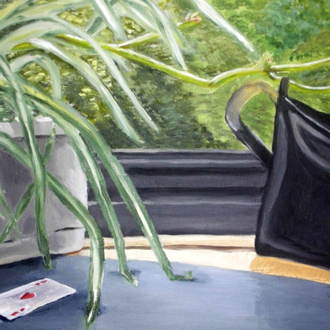 Studio Window oil painting